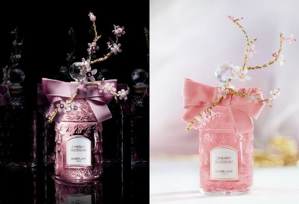 GUERLAIN 嬌蘭】 CHERRY BLOSSOM 花冠粉櫻淡香水金絲飾繡蜂印瓶