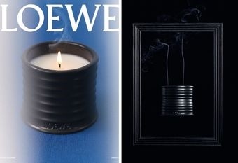 【LOEWE】 LOEWE 推出全新「聖木香氛蠟燭」，以神聖之木為靈感將自然能量轉化為靜謐氛圍，盛裝於黑色陶罐凝練優雅細節