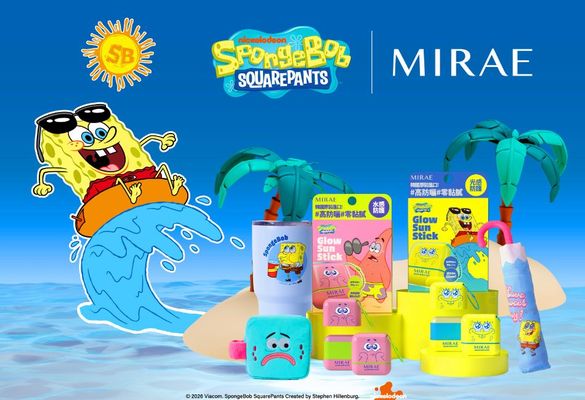 【MIRAE 未來美】 開架防曬推薦！未來美10週年攜手海綿寶寶推出夏日聯名企劃 兩款防曬棒萌感登場！