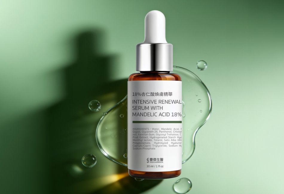 【FJ豐傑生醫  FENGJIE BIOMEDICAL】 毛孔、油光、粗糙一次迎擊！18%杏仁酸化身粉刺收割機，煥膚保濕雙效升級