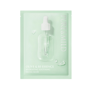 開架面膜網友推薦排行榜第29名 - 橄欖B5保濕精粹舒緩面膜 PURE&MILD OLIVE & B5 ESSENCE HYDRATING SOOTHING FACIAL MASK