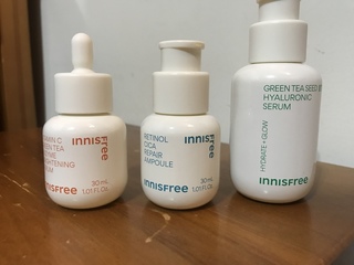 的innisfree早C晚A保養組！