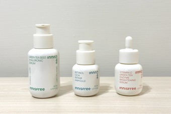 大照著官方保濕精華+早C晚A的保養方式，這