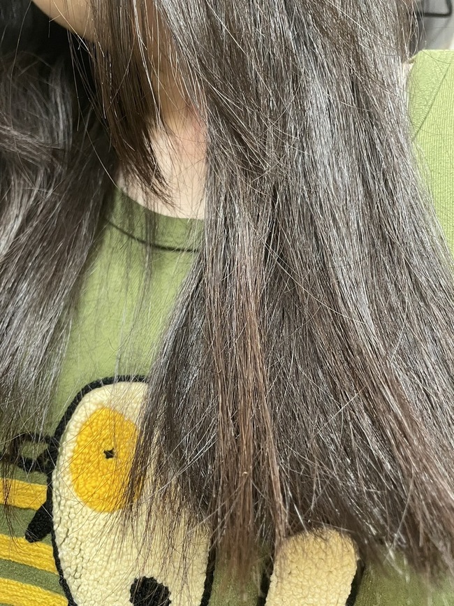 的頭髮就是長這樣尾端還是會毛躁