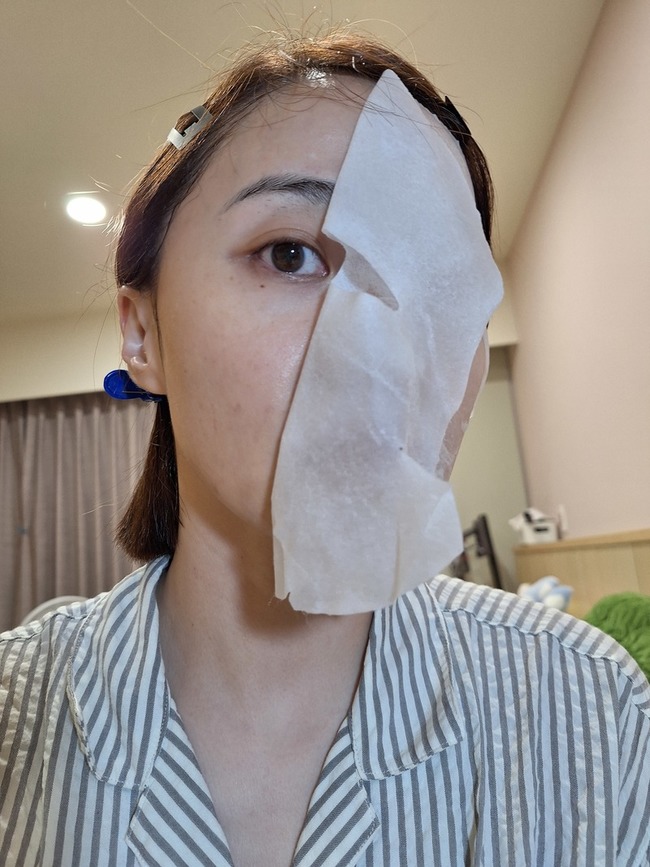 後撕下後臉部摸起來細緻且飽水