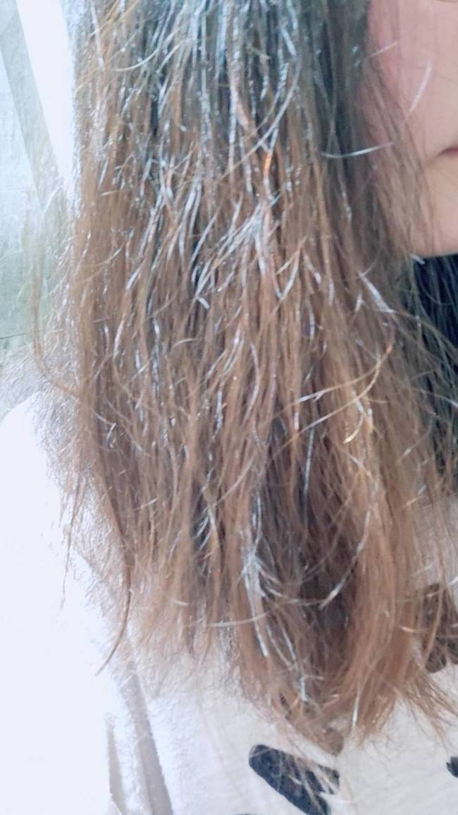 是使用後洗完吹乾後的狀態