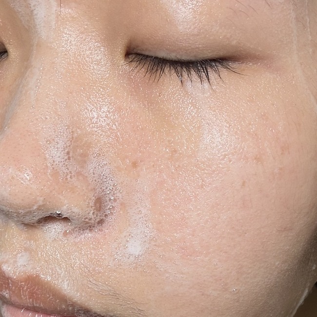 用起泡網的話泡泡的密度更高