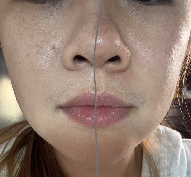 一層看的出是哪一邊上了妝嗎