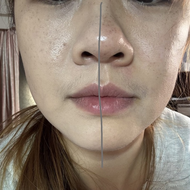 則是上了層左側右側素顏