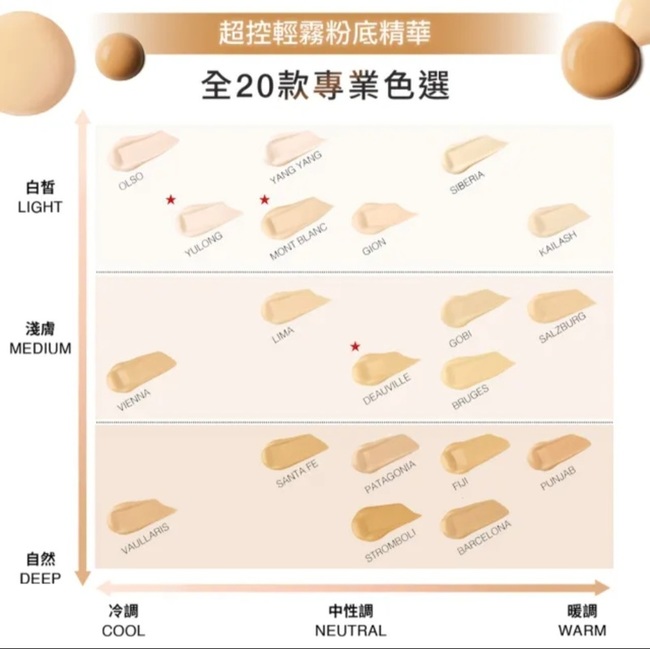 紅現在官網上已經有色號圖了