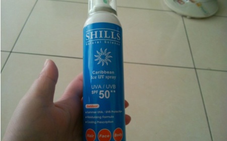 <萱> - SHILLS 很耐曬超清爽美白防曬冰鎮噴霧 SPF50★★ 使用心得圖片